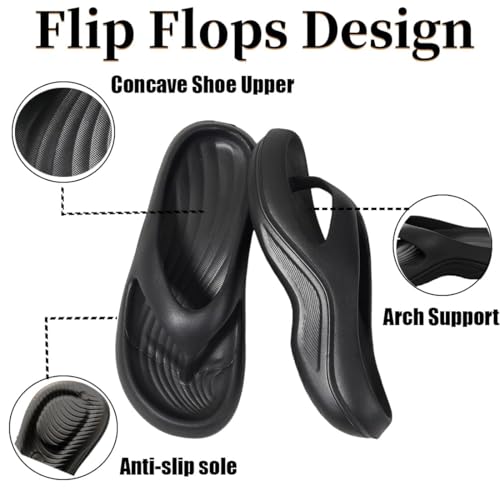Pillow Arch Support Flip Flops for Women, Plantar Fasciitis Cloud Orthopedic Sandals for Women, Soft Summer Dressy Beach Non-Slip Comfortable Lightweight Shoes2