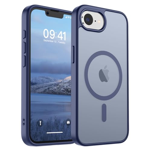 Image of SUPFINE Magnetic for iPhone 17e Case /iPhone 16e Case (Compatible with MagSafe)(Military Grade Drop Protection) Slim Translucent Matte Shockproof with Anti-Fingerprint Phone Case,Lavender Gray