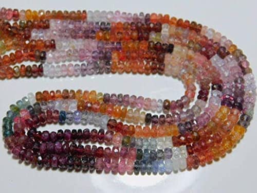 Multi Spinel AAA Perles Rondelles 4.50mm Coupe Micro Facettée