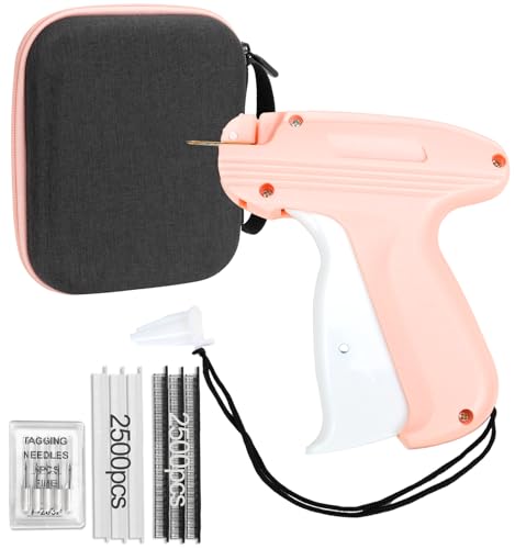 Stitch Tag Gun Kit for Clothes with 6 Replacement Needle&5000 0.19"Fasteners, Stitch Quick Clothing Fixer with Hard Case