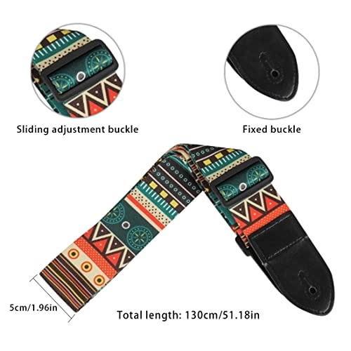 FDCGAS Sangle de Guitare de style ethnique, Sangle pour ukulélé Ajustable, Bandoulière à Guitare avec extrémités cuir PU… - Les Beatles, Paul McCartney, John Lennon, RIngo Starr, George Harrison FDCGAS Sangle de Guitare de style ethnique, Sangle pour ukulélé Ajustable, Bandoulière à Guitare avec extrémités cuir PU… – Image 3