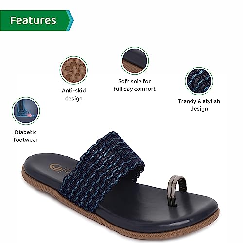 Image of ORTHO JOY Fancy doctor slippers | Soft chappal for women | Casual flat sandals