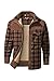 Produktbild Mr.Stream Herren Thermohemd Flanellhemd Winterjacke Fleecefutter schützendem Innenfutter Holzfällerhemd Arbeitshemd XL Red Coffee