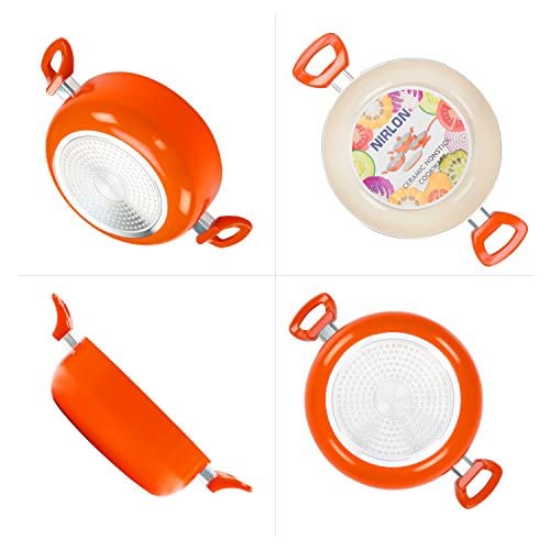 Image of Nirlon Ceramic Cookware Set, 5-Pieces, Orange (BT-CC-DT28-FP-K22-C-CT)