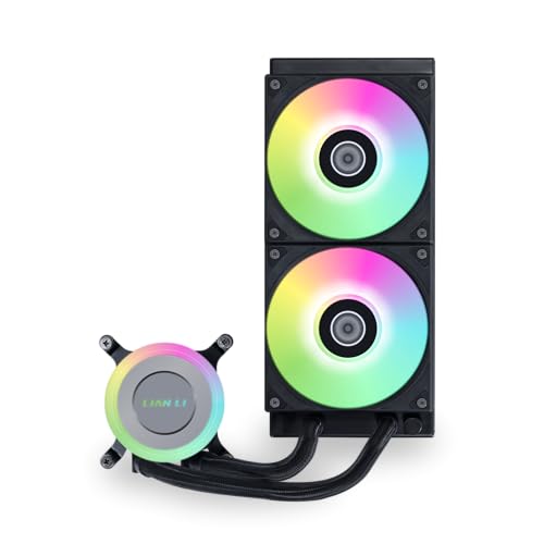 Lian Li GA II LITE 240mm AIO Liquid CPU Cooler | 2 x 120mm ARGB Hydraulic Fans, Daisy-Chain, High Airflow, All-in-One Water Cooling for Intel LGA1851/1700,AMD AM5/AM4 (GA2L24RB) by Lian Li - Used condition - US$63.96