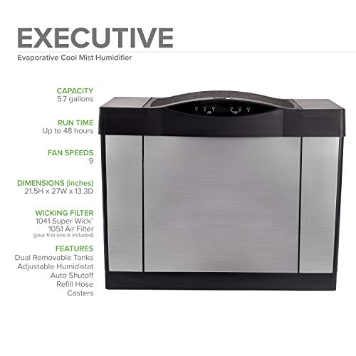 AIRCARE Digital Whole-House Console-Style Evaporative Humidifier (Silver) - Thumbnail 2