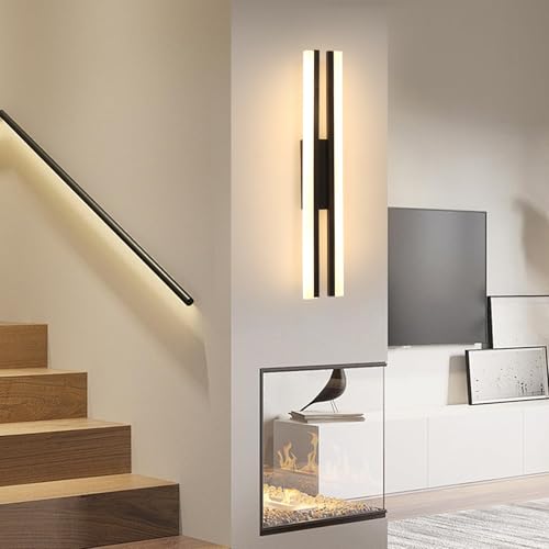 DELIPOP Lampada da Parete LED Interno 16 W 1800 Lumen Applique da Parete Alluminio Moderne Lampada Muro Up Down per Soggiorno, Camera da Letto, Corridoi, Scala, Bianco Caldo 3000 K