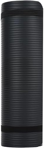 Fitness NBR Foam Exercise Mat 12mm, 183 x 61 cm | Non-Slip Surface, Joint Cushioning, Yoga & Pilates, Lightweight & Rollable, Home & Gym Use