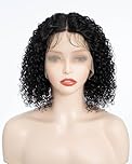 JOEDIR LUX HD Lace Front Wigs Human Hair Water Wave Human Hair Wig for Women 180 Density Glueless Wig Human Hair Pre Plucked with Baby Hair Brazilian Real Hair Wigs Natural Color Curly Frontal Wig