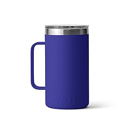 YETI Rambler 24 oz Mug, Vacuum Insulated, Stainless Steel with MagSlider Lid, Offshore Blue