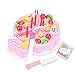 Lychee Lebensmittel Set Spielzeug Spielküche Essen Spielzeug Küchespielzeug für Kinder (Schneiden Kuchen gesetzt) (Rosa)