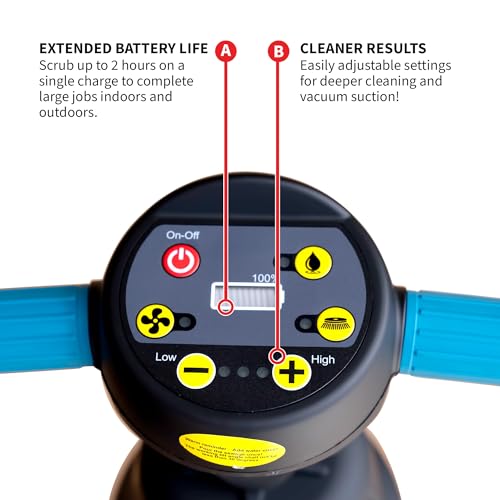 Tomahawk Electric Floor Scrubber Cleaner with 18” Power Mop Brushes Cordless 36V Battery Powered - Thumbnail 5
