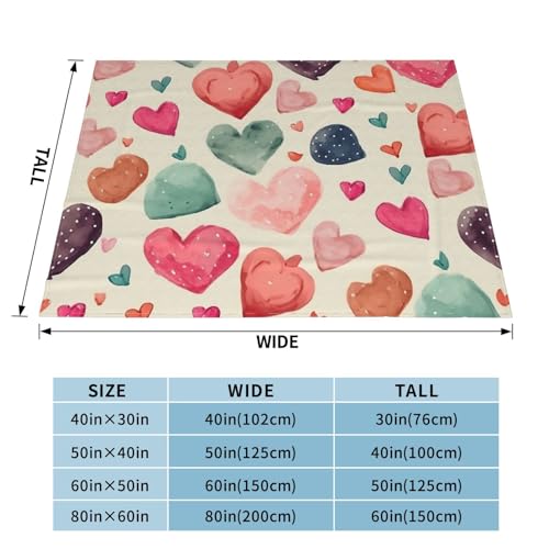 Couverture micro polaire cœur 150x130cm chaude pour lit et canapé - 3