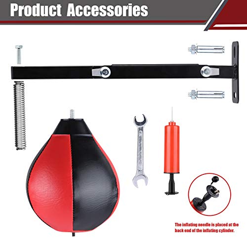 Speed Bag Boxing Punching Bag Wall Mount Height Adjustable Boxing Reflex Ball Speed Bag For Boxing Boxing For Adults Kids #TOP2
