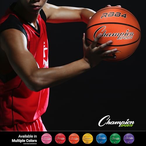 Image of Champion Sports Official Heavy Duty Rubber Cover Nylon Basketballs