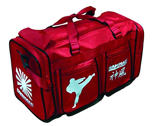 La clásica Bolsa de deporte y viaje marca Kamikaze, 63 x 26 x 30 cm, color rojo