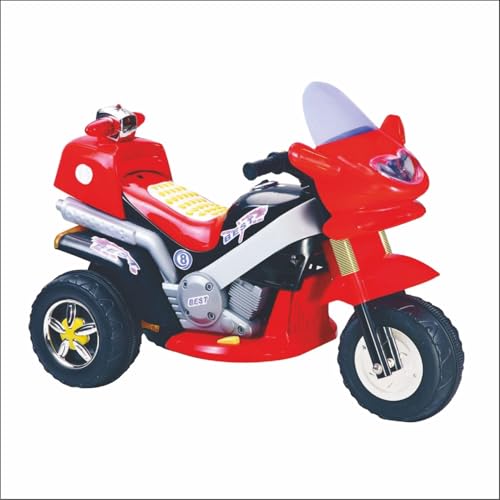Image of Toyzone Rocky Electric Bike - Red | Rechargeable Bike 6V | Powered by 4.5 ah Battery | Music Player with Bluetoooth & USB | 6 Month Warranty on Battery | Make in India | for Kids 2+ Years