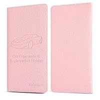 Valardoh Premium Car Registration and Insurance Card Holder, Car Document Holder for Cards, Driver License & other Essential Documents (Pink) — image 5