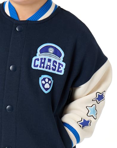 Paw Patrol Chase Boys Bomber Jacket | Kids Blue Puppy Character Logo Varsity Jacket | Childrens Baseball Jacket4