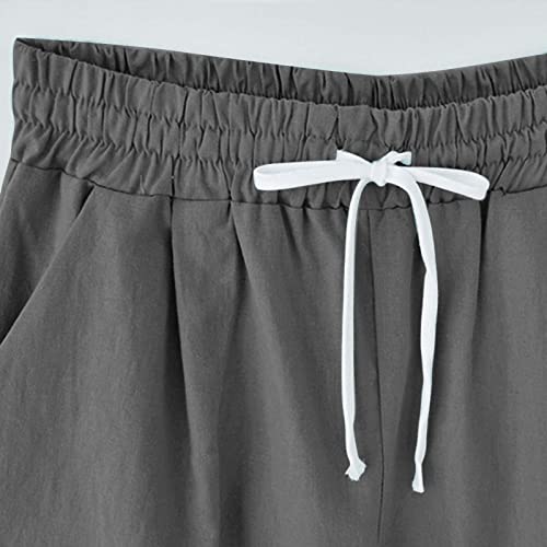 Lainuyoah Short feminino de perna larga, comprimento pequeno, casual, atlético, com bolso, bermudas
