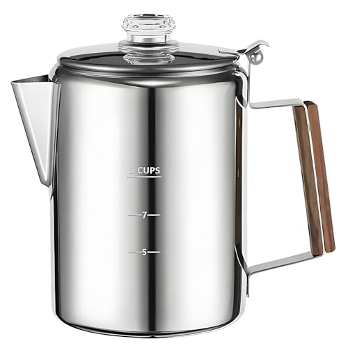 Compagno di Avventure: Preserva il gusto naturale del caffè per appassionati. La finestra in trasparente aggiunge praticità durante la preparazione. Progettato per resistere a uso domestico ed escursioni all'aperto con manutenzione intuitiva.