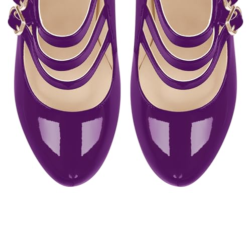 15cm Platform Round Toe Patent High Heel Stiletto Ankle Strap Pumps4