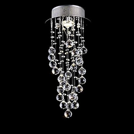 Lampadario A Goccia Di Cristallo - Sospensione Moderna Con Perle K9, 3 Luci GU10, Per Sala Da Pranzo O Camera - Foto 9