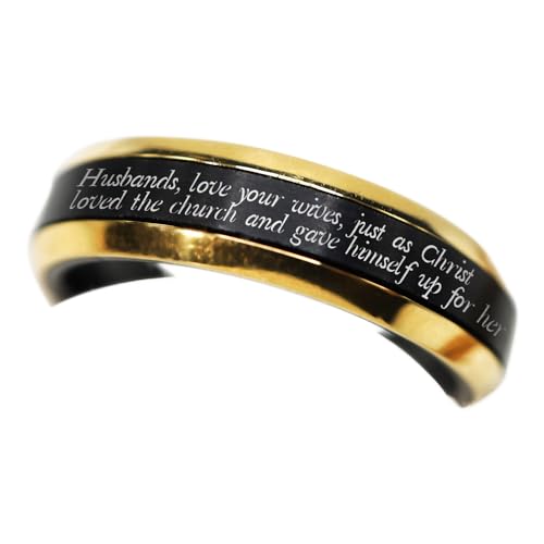 Ephesians 5:25 Wedding Band Religious Wedding Band Christian Wedding Band Religious Cross Ring Bible Verse Jewelry - 6mm
