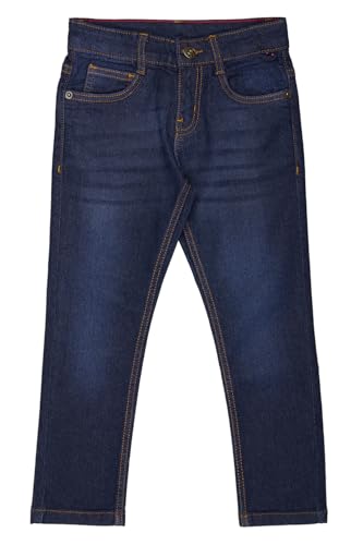 Image of Pantaloons Junior Kids Cotton Stretch Blend Jeans | Slim Fit | Mid Rise Waist | Full Length