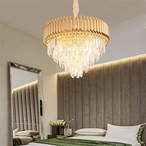Plafonnier LED Crystal Round en cristal de luxe pour salle à manger élégante