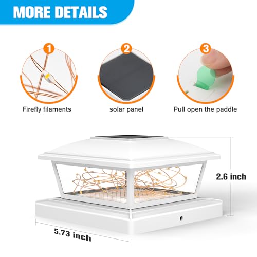 25% Off VOLISUN Solar Post Cap Lights Outdoor 4Pack