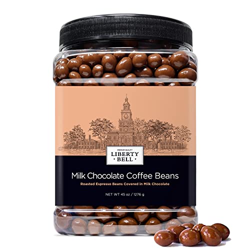 Liberty Bell Milk Chocolate Covered Espresso Coffee Beans Candy, 45 Ounce Tube #TOP18