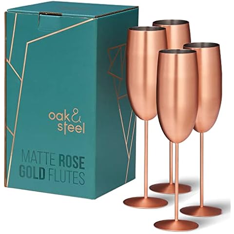 Oak & Steel Stainless Steel Champagne Flutes Cover