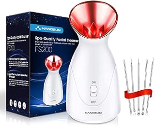 Hangsun Face Steamer Facial Steamers Professional Sauna Steam Spa FS200 Nano Ionic Hot Mist Inhaler 10Min for Opening Pores Moisturizing Tool for Skin Care