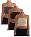 Produktbild AEKO Damen Kombi-Pack Trägerloser BH Layer Bandeau Seamless Tube Top Regular und Übergrößen (Plus Pack of 3) (DkGray-Brawn-Nude)