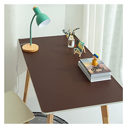 PPGE Home Alfombrilla Escritorio Grande Cuero, Alfombrilla Cubre Mesa Oficina, Alfombrillas Raton Grande, Tapete Mesa Protectora de Escritorio, Alfombrilla para(Size:80×120CM,Color:Marrón Oscuro) Cover