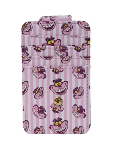 Image of Disney Card Holder Women Slim Compact Wallet Small (Cheshire Cat Pink)