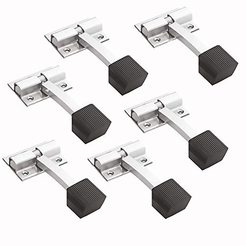 Image of Atlantic Stainless Steel Door Stopper Single Glossy Finish Pack of 6 Piece