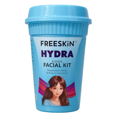 Image of Freeskin Hydra Facial Kit 6 Steps | Intense Hydration Boost for Dry & Dull Skin | Replenishes Moisture, Smoothens Texture & Revives Natural Radiance