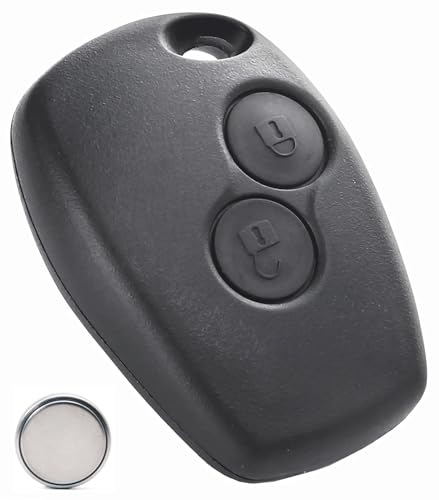 LAKAMODO Coque Clé 2 Boutons sans Lame Compatible avec Dacia Duster Sandero Lodgy Logan Dokker Stepway avec Pile