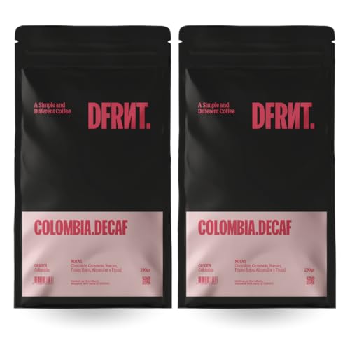 DFRNT. Colombia Descafeinado – Café de Especialidad en Grano (86.75 Puntos SCA) – Specialty Coffee 100% Arábica – Notas Chocolate y Caramelo – Espresso – Tueste Reciente España