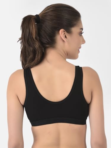 Image of Softline Women's 100% Cotton Wired Non-Padded Molded Sports Bra Combo | High-Support & Breathable Activewear | Soft & Durable for Workouts & Everyday Wear (Pack of 2)
