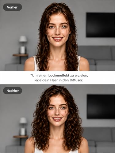 Diffusor Aufsatz Föhn, Diffuser Föhn, Universal Haar Diffusor Anpassungsfähig für Trockner mit Düse D = 3,8-6,1 cm für lockiges oder welliges Haar Styling Maximales Volumen ohne Frizz, Schwarz