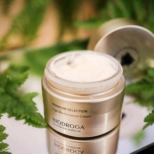 Biodroga Premium Selection High Performance Cream (1.7 oz) with 24 CARAT GOLD - 95.8% Natural - Luxury Class for Mature Skin - NO Fragance, Colouring, Silicons, Mineral Oil, Parabens, Gluten, PEGs