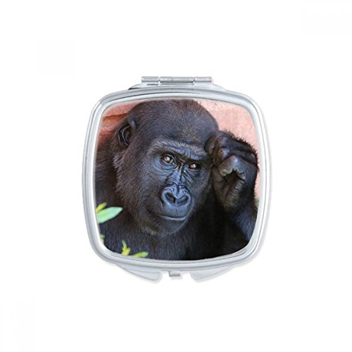 Miroir orangs-outans compact et de poche pour retouches maquillage