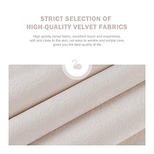 Kiztir Velvet Dining Chairs Set Of 6, Upholstered Dining Room Chairs With Ring Pull Trim And Button Back, Luxury Tufted Dining Chairs For Living Room, Bedroom, Kitchen (Beige) #TOP3