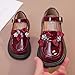 Girls School Uniform Loafers Thick Flat Sole Comfort Fashion Dress Shoes (Toddler/Little Kid) Wine
