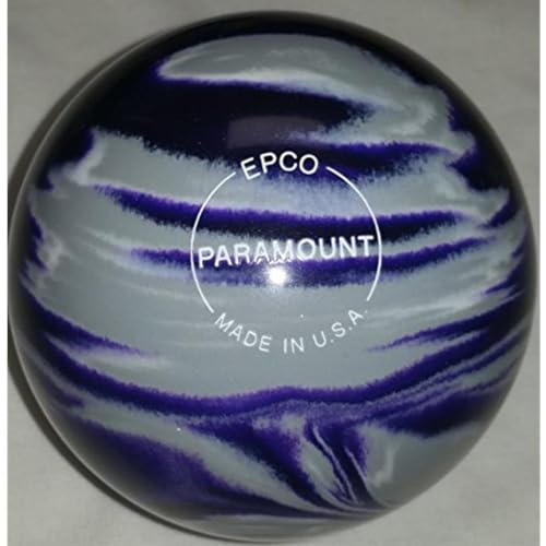 Bowlerstore Products EPCO Candlepin Bowling Ball- Marbleized - Purple, Grey & White (4 1/2 inch- 2lbs. 6oz.) 1 Ball