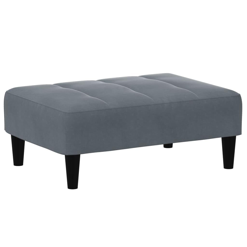 vidaXL Reposapiés de Terciopelo Gris Oscuro 77x55x31 cm