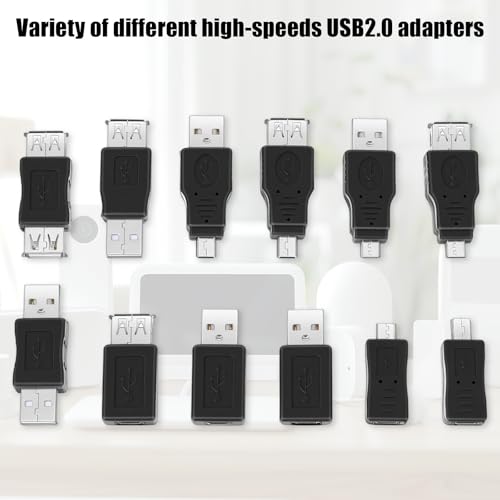 Zelphvt 12 Pcs USB Adapter Kit USB OTG Adapter USB2.0 Male to Female Micro-USB Adapters for Multiple Devices, Computer, PC, Tablet, Mobile Phone - Thumbnail 7